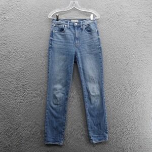 Madewell Slim Boyjean‎ Jeans Size 24 Blue High Rise Light Wash Denim Comfort Fit